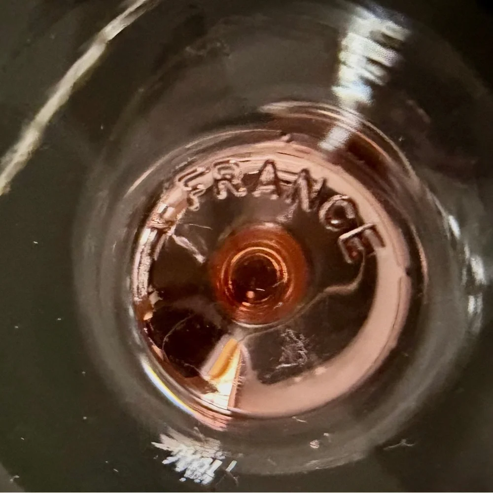 VTG Cristal d'Arques Durand Pink Stem - (2) 8
